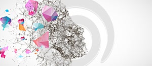 Artificial Intelligence concept. Creative brain concept background.