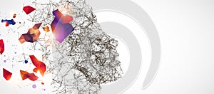 Artificial Intelligence concept. Creative brain concept background.