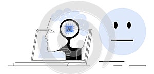 Artificial Intelligence Concept Featuring Human-Machine Integration and Neural Connectivity