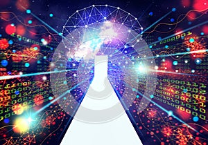 Artificial intelligence concept Abstract background photo