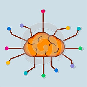 Artificial intelligence concept symbol vector illustration