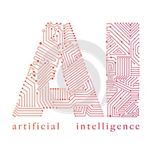 Artificial Intelligence concept vector icon