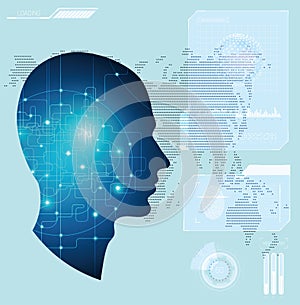Artificial intelligence concept vector image photo
