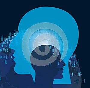 Artificial intelligence concept vector image photo