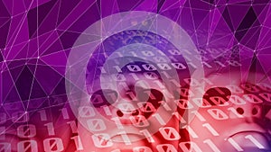 Artificial intelligence and connected robots exploring binary code, robotics, and machine learning for future of uncertainty