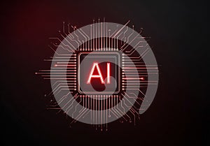 Artificial intelligence core symbolizing advanced computing power and innovation