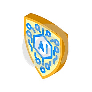 Artificial intelligence cybersecurity shield protecting digital network data