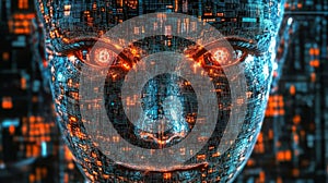 Artificial Intelligence, Data Analysis, Futuristic Technology, Neural Network, Digital Brain