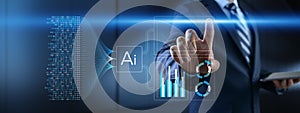 Artificial Intelligence Data Analysis and Machine Learning Insights Visualization for Business Technology