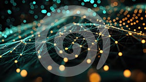 Artificial intelligence data network connecting digital information points