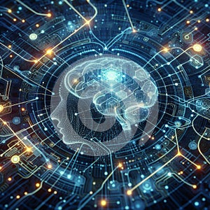 Artificial intelligence data pathways. Blockchain field interactions. Network connection streams