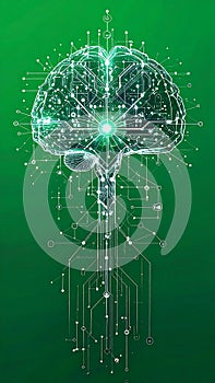 Artificial Intelligence Digital Brain Network Connection