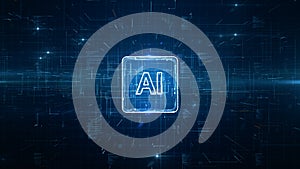 Artificial intelligence digital matrix, AI technology, offering a visual representation of network data, digital innovation,