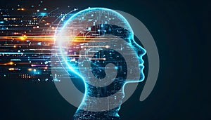 Artificial Intelligence and Digital Mind Concept