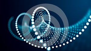 Artificial intelligence DNA molecule concept