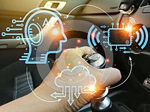 Artificial Intelligence Driven System Concept AI