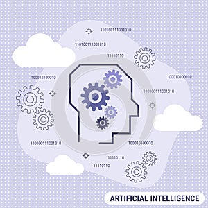 Artificial intelligence flat style vector concept