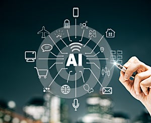 Artificial intelligence and future concept