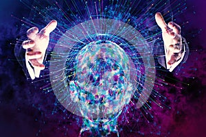 Artificial intelligence and futuristic concept photo