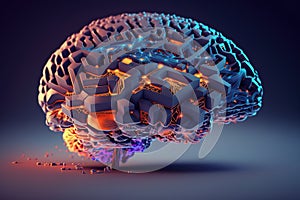 Artificial intelligence. Futuristic technology trends concept. Network structure background. Machine learning. Data