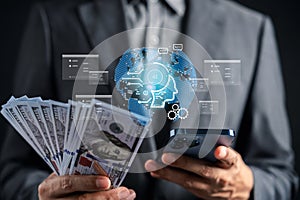 Artificial intelligence for generate income financial growth using smartphone technology