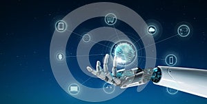 Artificial intelligence global big data concept