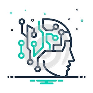 mix icon for Artificial Intelligence, artificial and psychology