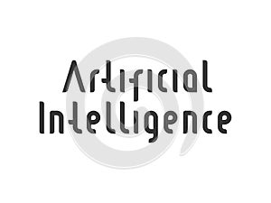 Artificial intelligence icon AI sign logo vector illustration