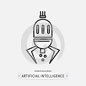 Artificial intelligence icon design.