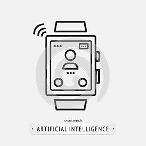 Artificial intelligence icon design.