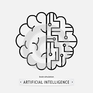 Artificial intelligence icon design.