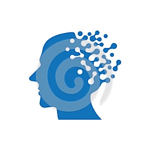 Artificial Intelligence Icon. Human AI Vector Illustration