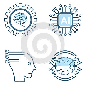 Artificial intelligence icons