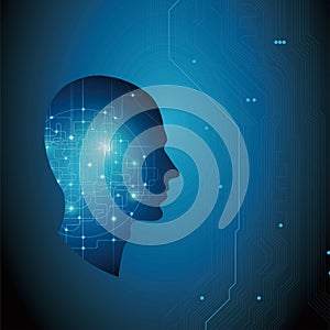 Artificial intelligence image,ai chip brain,computer vector photo