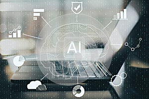 Artificial intelligence and innovation concept