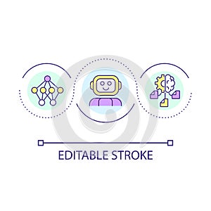 Artificial intelligence integration loop concept icon