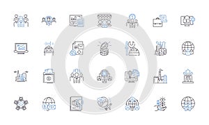 Artificial intelligence line icons collection. Robotics, Machine learning, Automation, Neural nerks, Algorithms, Data