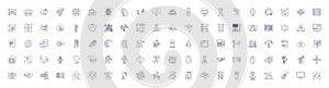 Artificial intelligence line icons signs set. Design collection of AI, Robotics, Machine Learning, Automation