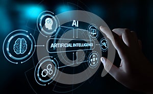 Artificial intelligence Machine Learning Business Internet Technology Concept