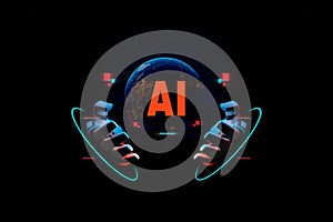 Artificial intelligence Machine Learning Business Internet Technology Concept.