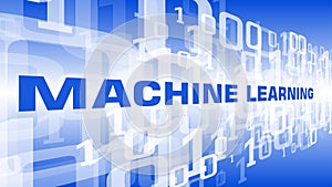 Artificial intelligence machine learning vector symbol idea, abstraction binary code numbers graphic