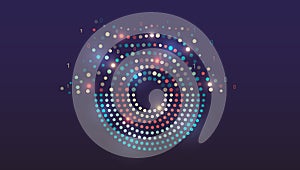 Artificial intelligence, machine learning. Visualization of sorting a large amount of data. The process of analyzing information