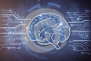 Artificial intelligence and medicine backdrop