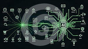 Artificial intelligence networking across various technologies