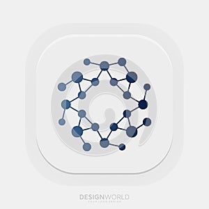 artificial intelligence, neural network, data analysis, connectivity vector logo design idea