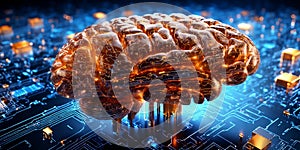 Artificial intelligence neurological data brain photo