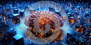 Artificial intelligence neurological data brain photo