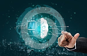 Artificial intelligence processing data through a cloud computing neural network. Fermion