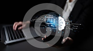 Artificial intelligence processing data through a cloud computing neural network. Fermion