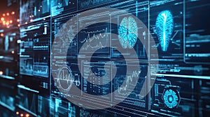 Artificial intelligence processing data displaying brain scans